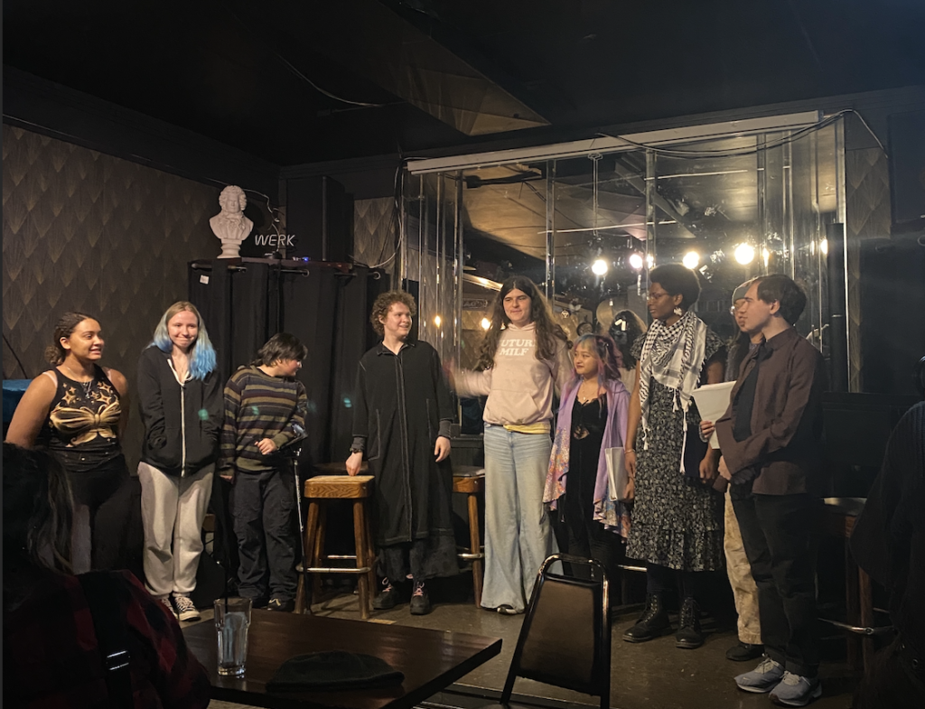 The Moment of Silence cast lined up at the end of the last show.